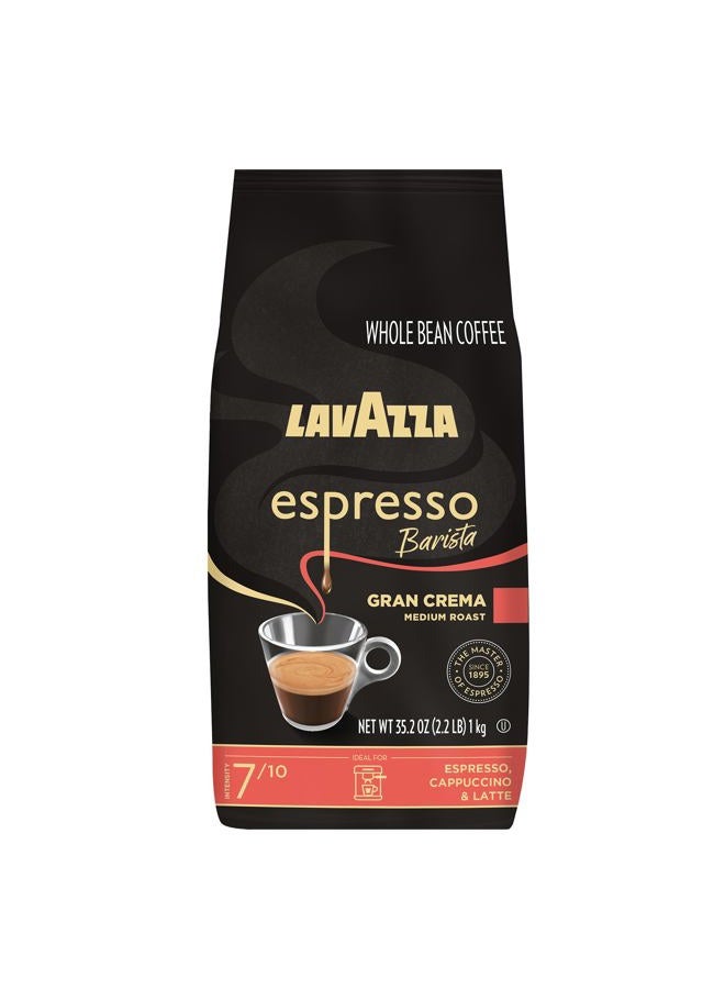 Lavazza Espresso Barista Gran Crema Whole Bean Coffee Blend, Medium Espresso Roast, Oz Bag (Packaging May Vary) - 2.2 LB, 35.2 Ounce  - Image 1