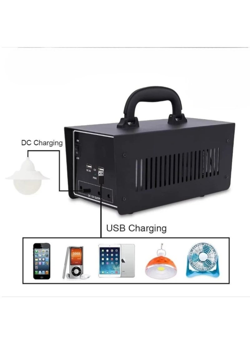 Easy Power Portable Power Station and Solar Panel, 2 USB Output 4 DC Output With LED Bulbs Solar Generator for Backup Power suitable for camping and trips. - Image 3