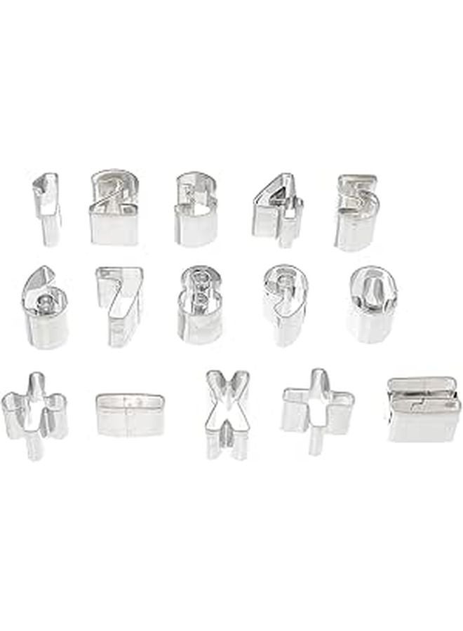 15 Pieces Stainless Steel Number Cookie Cutters Baking Molds DIY Pastry Tools - Image 1