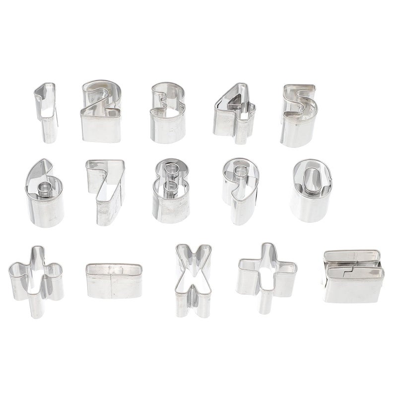 15 Pieces Stainless Steel Number Cookie Cutters Baking Molds DIY Pastry Tools - Image 2