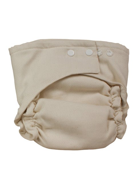 Osocozy Two Sized Fitted Cloth Diaper - 6 Count (Pack of 1) - Soft, Durable and Absorbent 100% Cotton Birdseye Weave Material. Easy to Use Snap Closures. Size 1 Fits 7-18 lbs