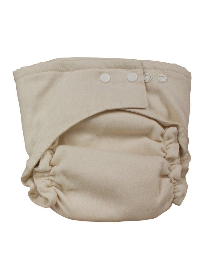 OsoCozy Osocozy Two Sized Fitted Cloth Diaper - 6 Count (Pack of 1) - Soft, Durable and Absorbent 100% Cotton Birdseye Weave Material. Easy to Use Snap Closures. Size 1 Fits 7-18 lbs  - Image 1