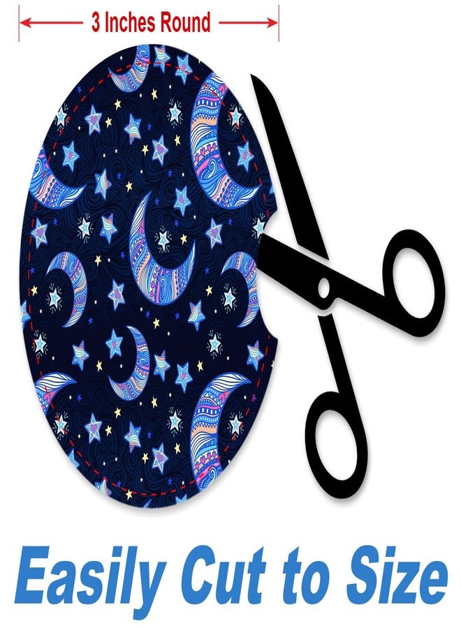 Art Plates - Super Absorbent Car Coasters - Set of Two, 3 Inch Round, Trim-to-Fit Cup Holder Coasters - Thin & Flexible - Ideal for All Car and Truck Models - Colorful Crescent Moons - Made in USA - Image 2