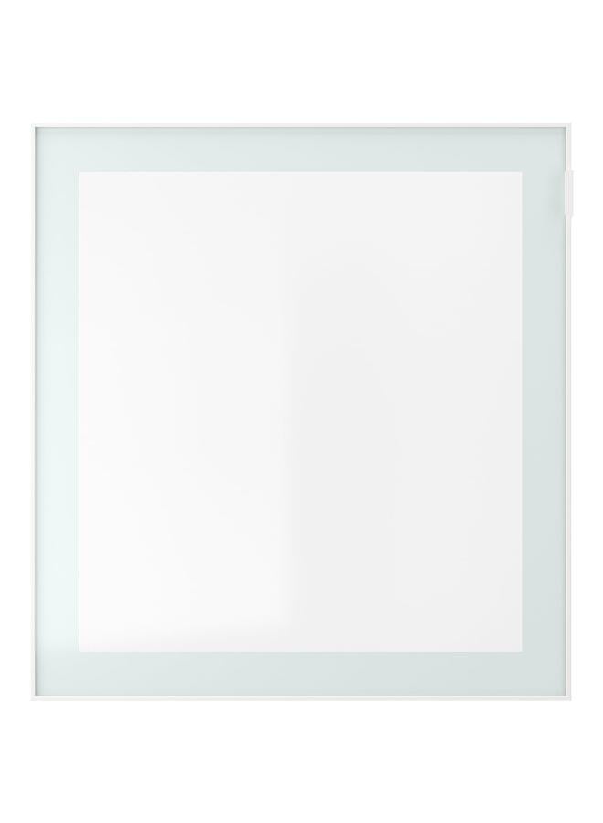 زبون باب زجاجي، زجاج شفاف أبيض/أخضر فاتح، 60×64 سم - Image 1