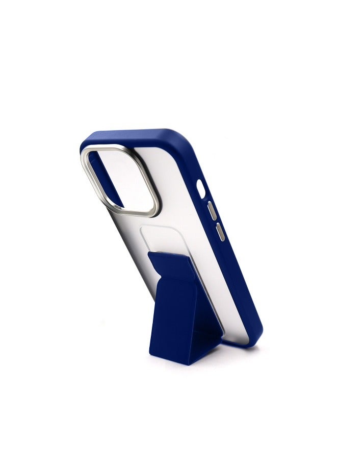 New iPhone 15 Plus Case with Magnetic Kickstand, Dark Blue - Image 2