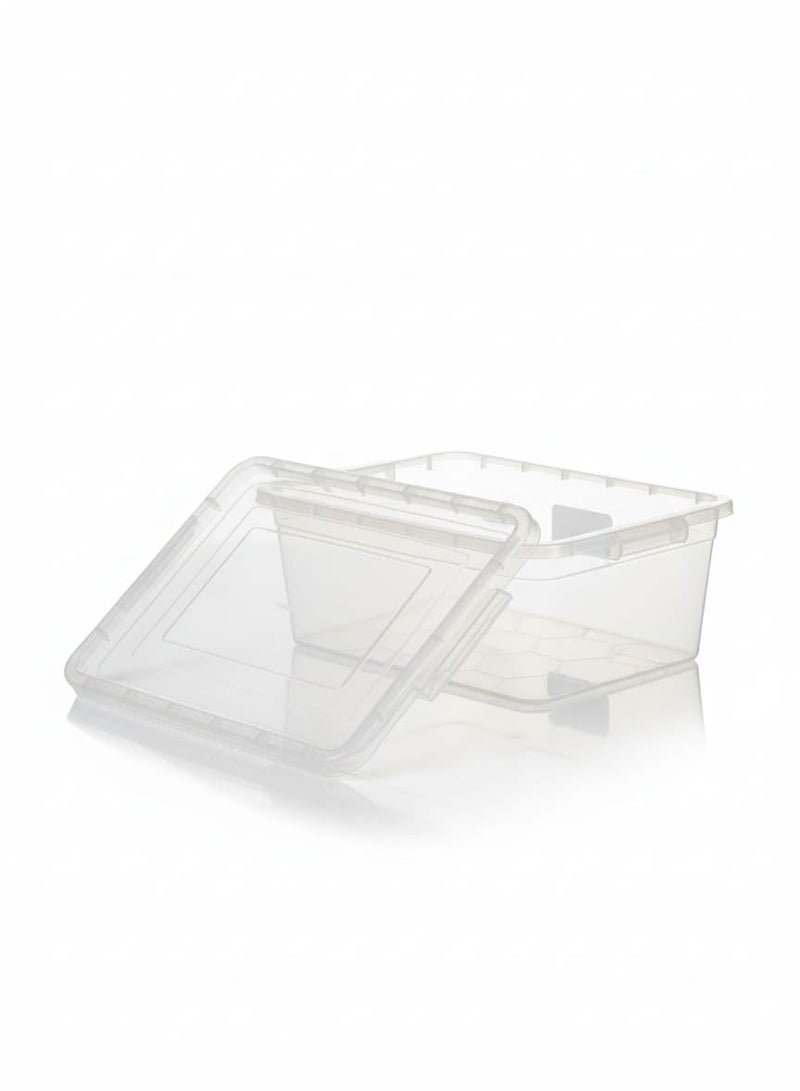 FOLLOWME 9 Litre Transparent Storage Box – Durable Plastic Container with Lid for Home Organization - Image 2