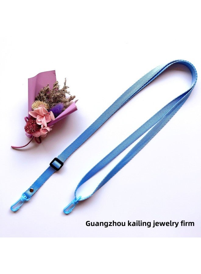 Adjustable Length Candy Solid Color Mobile Phone Case Strap Shoulder Strap Crossbody Bag Cup Camera Universal Mobile Phone Lanyard-Specifications Support Image Upload:Light Blue - Image 1