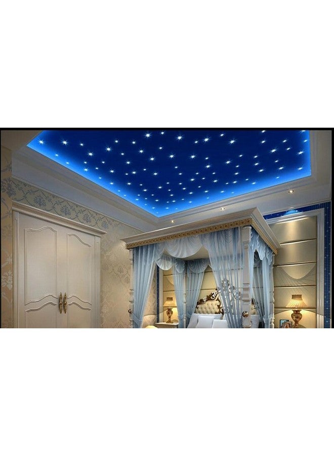 ASTRQLE 100pcs Mixed Coloured Luminous Fluorescent Stars Plastic Noctilucent Wall Stickers Decals for Bedroom Ceiling Wall Decoration Glow in The Dark Stars Stickers Decal for Baby Kid's Nursery Room - Image 3