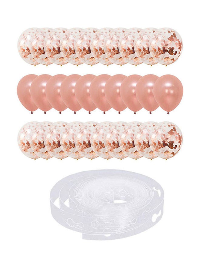 نيبمينينت طقم بالونات للحفلات مزينة بقصاصات ورق ملون وشريط تزيين مكون من 30 قطعة - Image 1