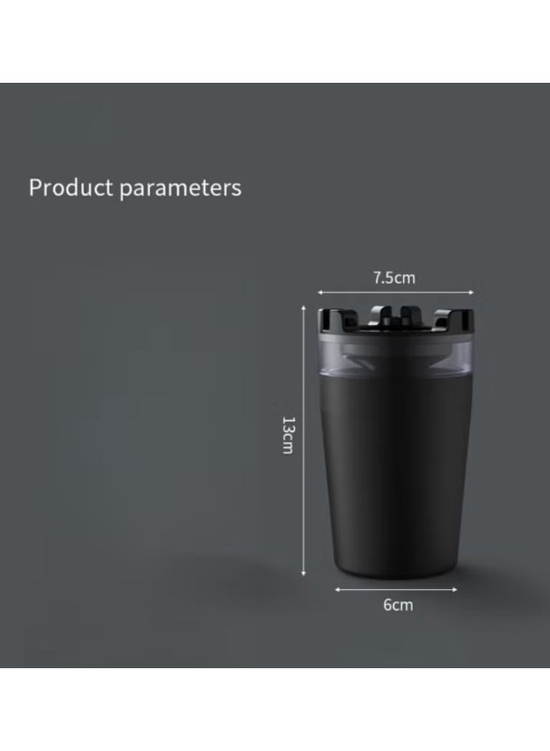 Car ashtray, smoke-free and odorless, can be placed on a cup holder, detachable ABS material, with water tank, suitable for most cars, offices and homes (black) - Image 2