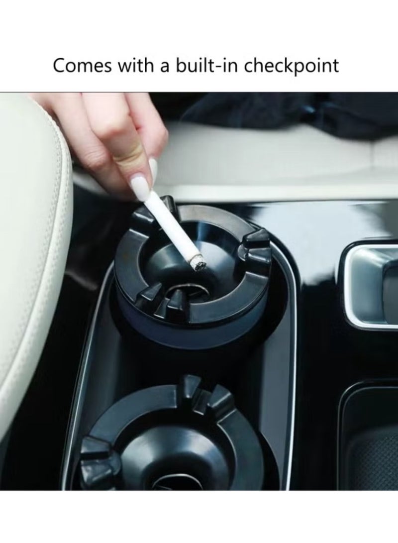 Car ashtray, smoke-free and odorless, can be placed on a cup holder, detachable ABS material, with water tank, suitable for most cars, offices and homes (black) - Image 4