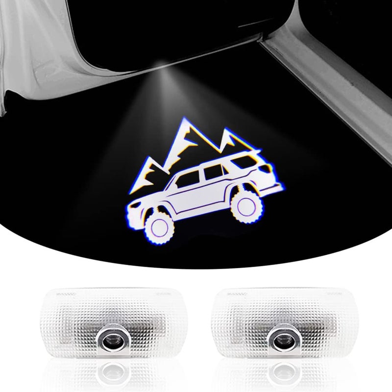 uunonaha 2PCS Car Door Logo Lights Courtesy Projector Laser Welcome Light LED 3D Ghost Shadow Lamp Accessories Compatible for 4Runner 2015present Mountaincar