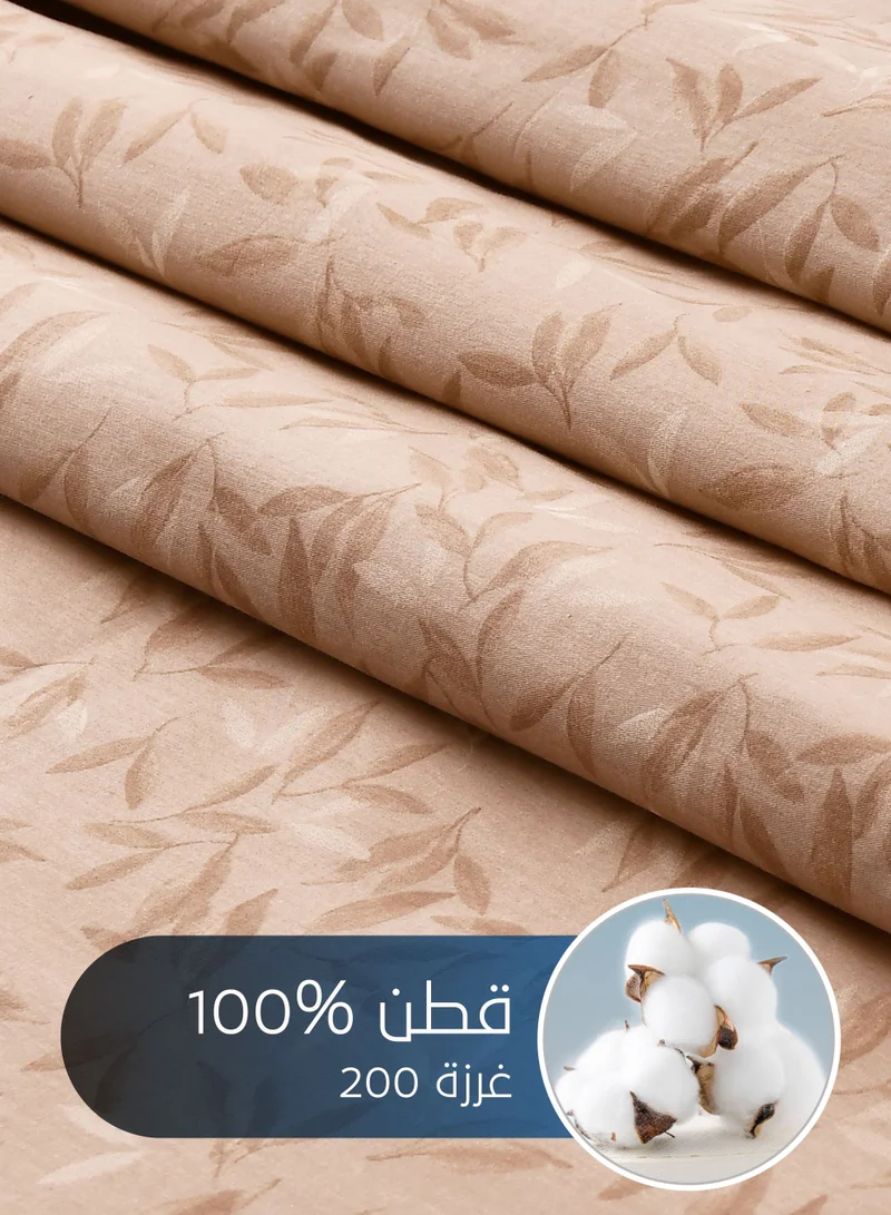 سيد المنسوجات المنزلية مفرش صيفي مزدوج من  قطن، يناسب سرير بحجم 200 × 200 سم، 9 قطع، 100% قطن 200 غرزة، مع الحشوة القابلة للنزع، سلسلة فيرونيكا