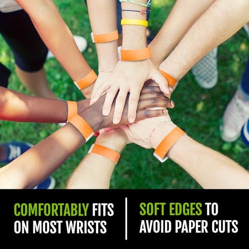 Wristco 10,000 WristCo Neon Orange Tyvek Wristbands for Events - Tamper-Proof Design & Fluorescent Color Prevent Reuse Premium-Grade Bracelets for Hospital & Medical ID, Party & VIP Identification - Image 5