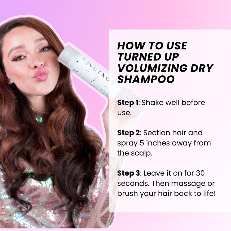 FoxyBae Turned Up Dry Shampoo Spray - Dry Shampoo for Women with Biotin for Hair Growth - Volumizing, Refreshing & Non-Toxic - 7 Fl Oz - Image 5
