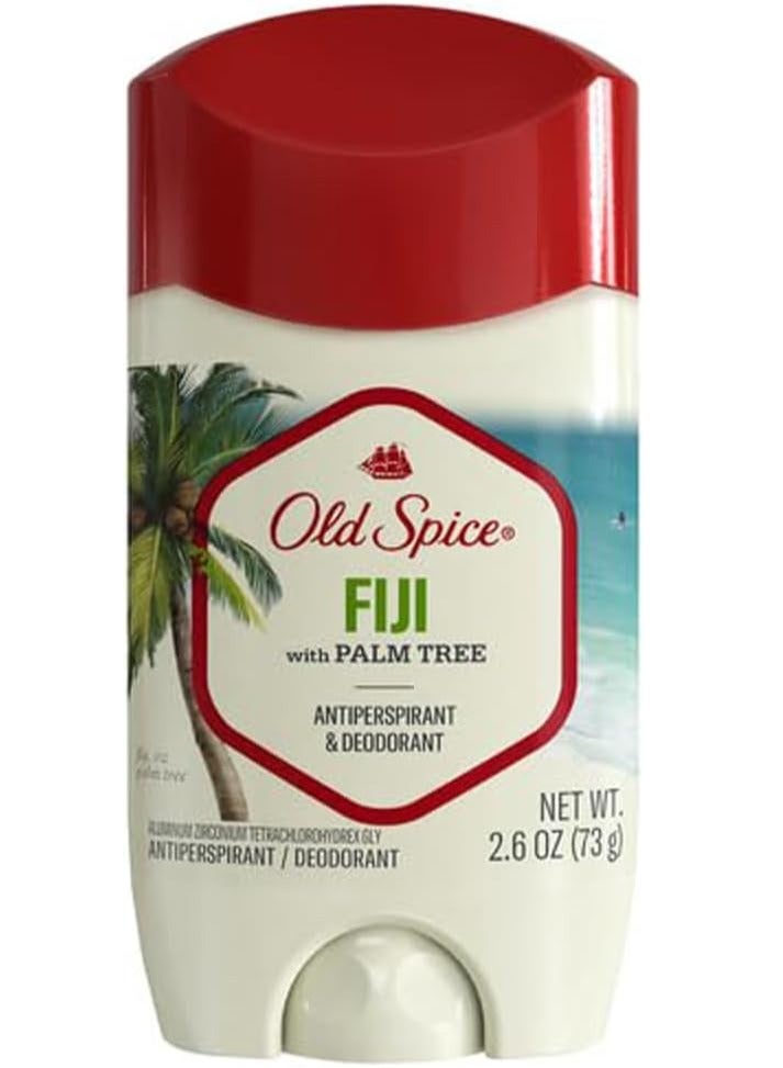 أولد سبايس مزيل عرق مضاد للتعرق شفاف للرجال اي جيه برائحة شجر النخيل المستوحى من الطبيعة سعة 2.6 ونصة اولد سبايس راحة اليد 2.6 أونصة سائلة - Image 1