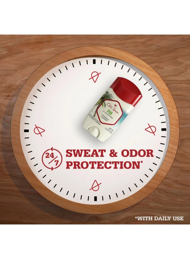 أولد سبايس مزيل عرق مضاد للتعرق شفاف للرجال اي جيه برائحة شجر النخيل المستوحى من الطبيعة سعة 2.6 ونصة اولد سبايس راحة اليد 2.6 أونصة سائلة - Image 4