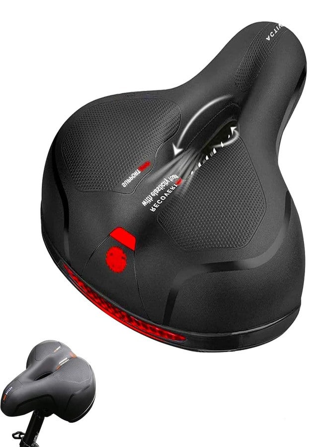 VIHAX Cycle Seat | Cycle seat Cushion | with Red Reflective Safety Strip Universal Memory Foam Waterproof Breathable Shock Absorbing| Cycle Saddle | Cycle Saddle seat - Image 1