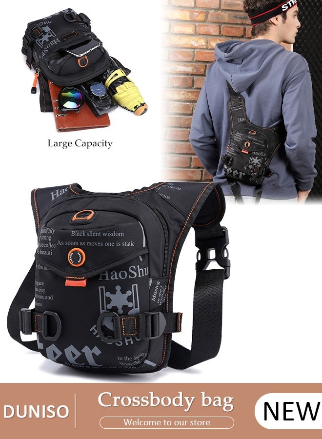 DUNISO Multifunction Drop Leg Bag For Men and Women Panel Utility Waist Bag Shoulder Bag Crossbody Bag For Cycling Hiking Travelling Pouch Pack Waistpack For Outdoor Sports - Image 1