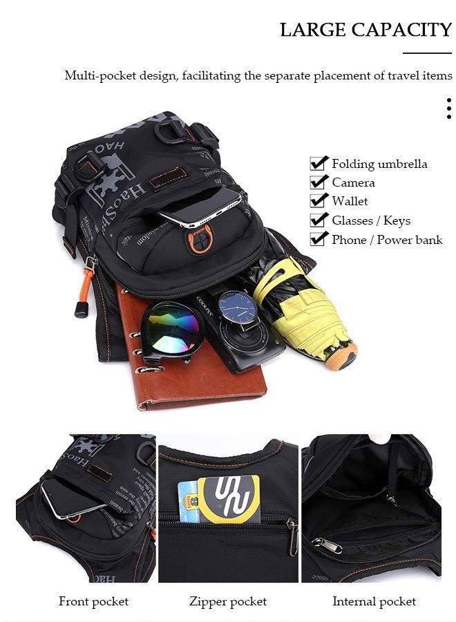 DUNISO Multifunction Drop Leg Bag For Men and Women Panel Utility Waist Bag Shoulder Bag Crossbody Bag For Cycling Hiking Travelling Pouch Pack Waistpack For Outdoor Sports - Image 3