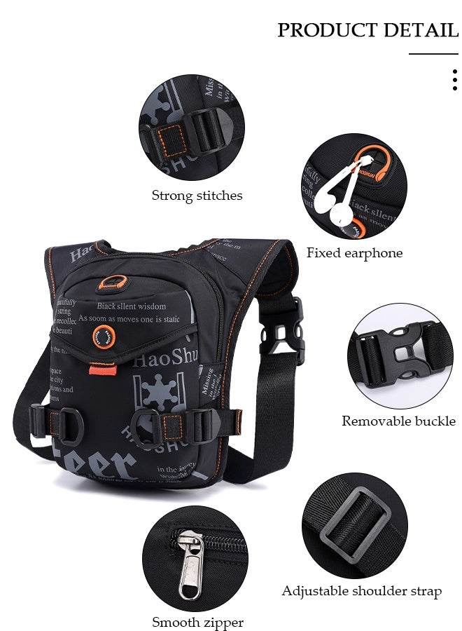 DUNISO Multifunction Drop Leg Bag For Men and Women Panel Utility Waist Bag Shoulder Bag Crossbody Bag For Cycling Hiking Travelling Pouch Pack Waistpack For Outdoor Sports - Image 5