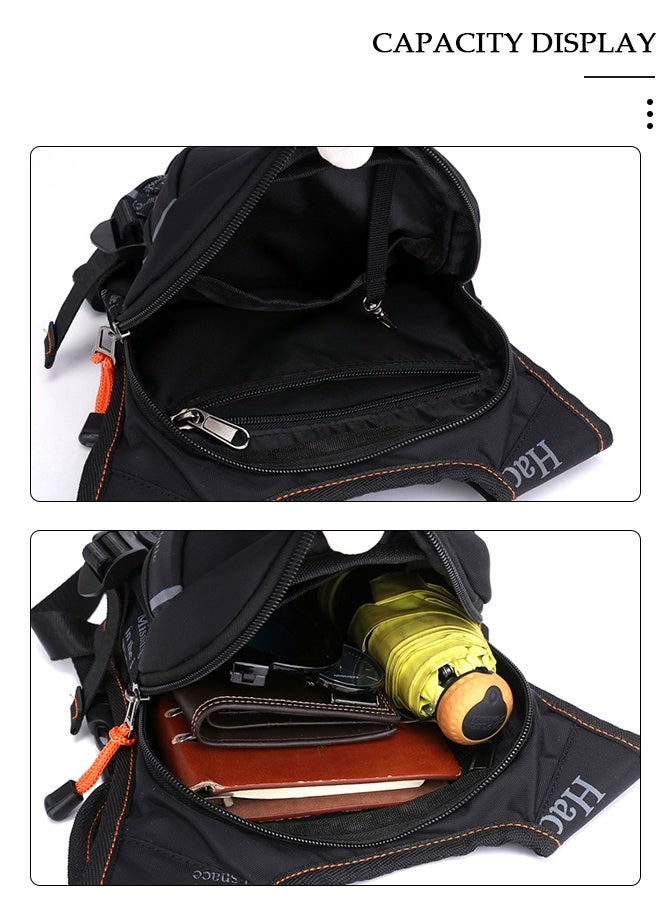 DUNISO Multifunction Drop Leg Bag For Men and Women Panel Utility Waist Bag Shoulder Bag Crossbody Bag For Cycling Hiking Travelling Pouch Pack Waistpack For Outdoor Sports - Image 4