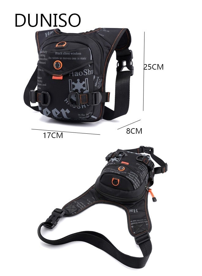 DUNISO Multifunction Drop Leg Bag For Men and Women Panel Utility Waist Bag Shoulder Bag Crossbody Bag For Cycling Hiking Travelling Pouch Pack Waistpack For Outdoor Sports - Image 3