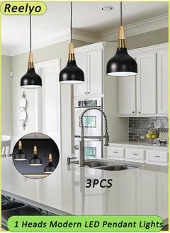 Reelyo 3PCS 1 Heads Modern LED Pendant Lights Nordic Aluminum Retro Loft Home Living Room Hanging Lamps Bedroom Luminaria Lighting Fixture  - Image 1