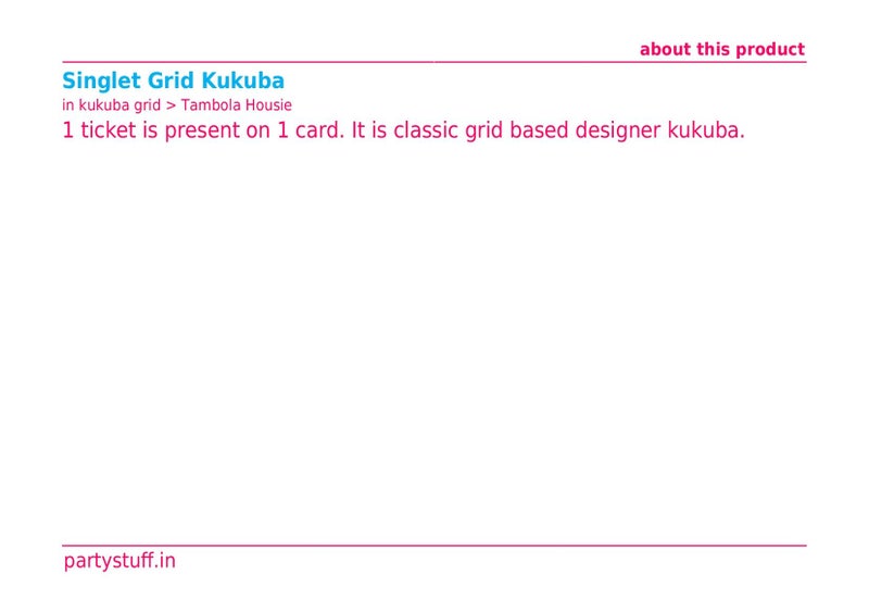 PartyStuff Tambola Housie Tickets - Teej Classic Grid Singlet (16 Piece) - Image 4