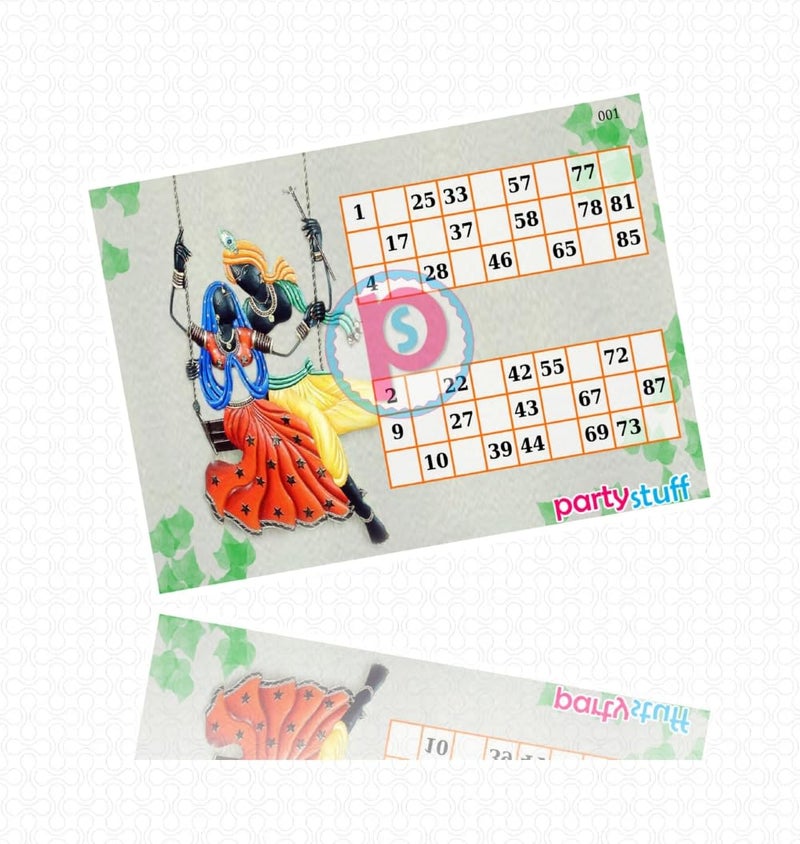 PartyStuff Tambola Housie Tickets - Teej Classic Grid Singlet (16 Piece) - Image 2