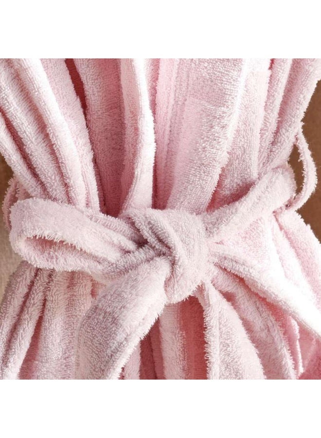 Pan Home Hooded Bathrobe S/M in Rose - Image 3