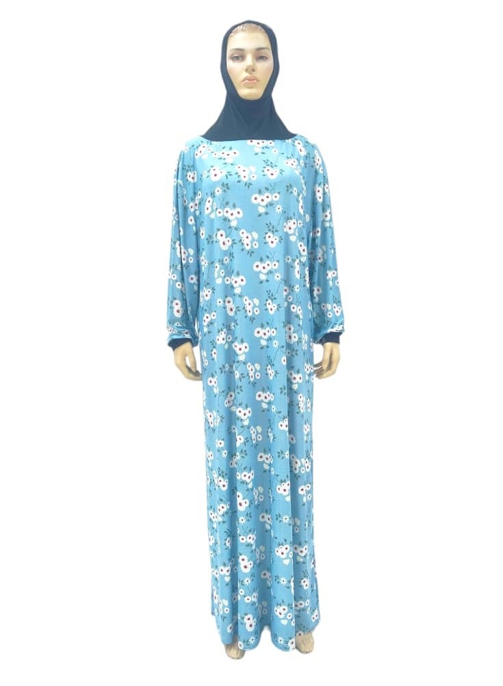 أزياء دي ثوب صلاة أسود نسائي ، رداء إسلامي محتشم كامل الطول ، أكمام طويلة ، مريح وأنيق  - Image 3