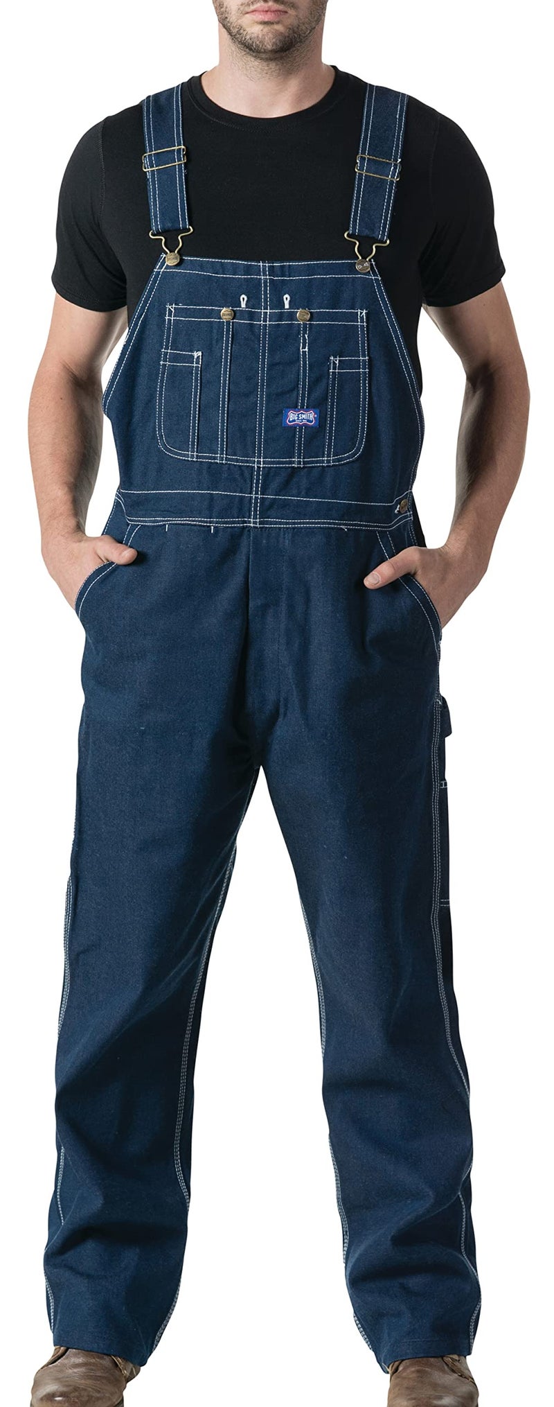 Liberty Big Smith Men's Rigid Denim Bib Overall, 62x30 - Image 1