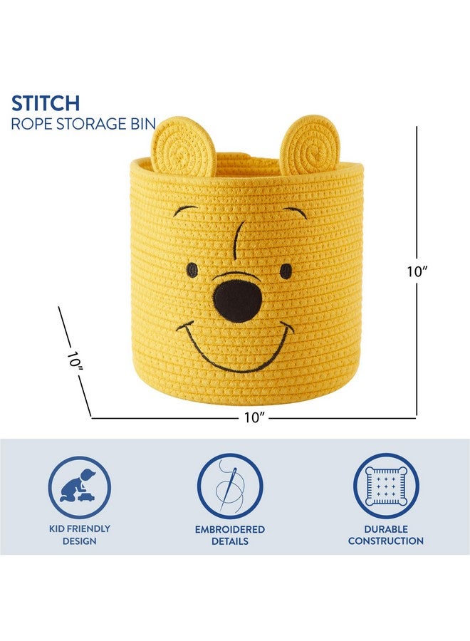 Idea Nuova Disney Winnie the Pooh Figural Rope Storage Organizer Basket, 10" H x 10" W - Image 2