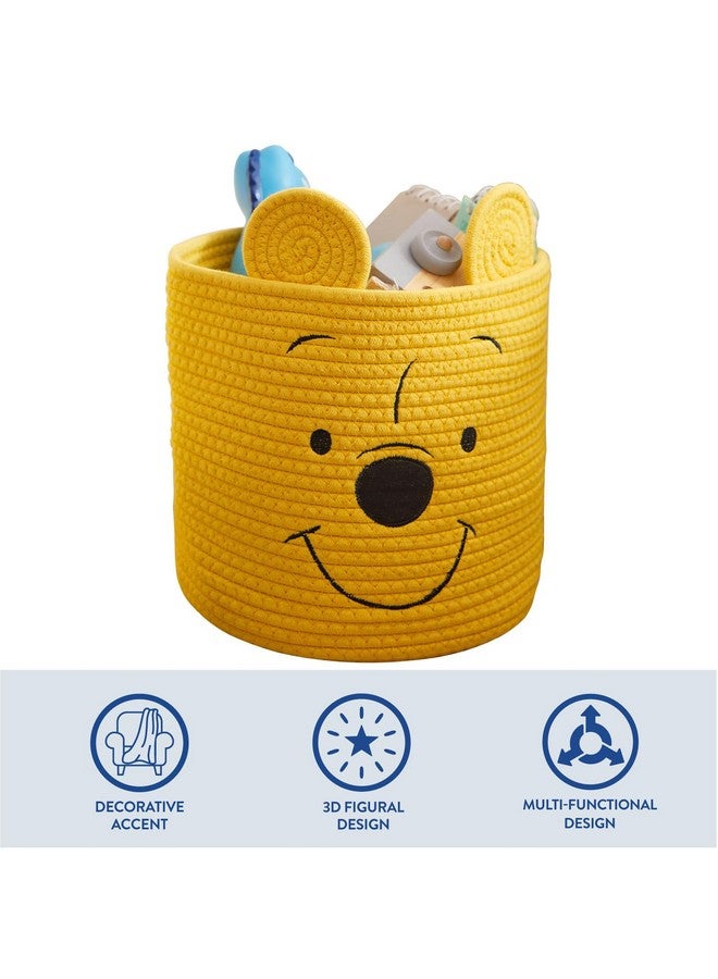Idea Nuova Disney Winnie the Pooh Figural Rope Storage Organizer Basket, 10" H x 10" W - Image 3