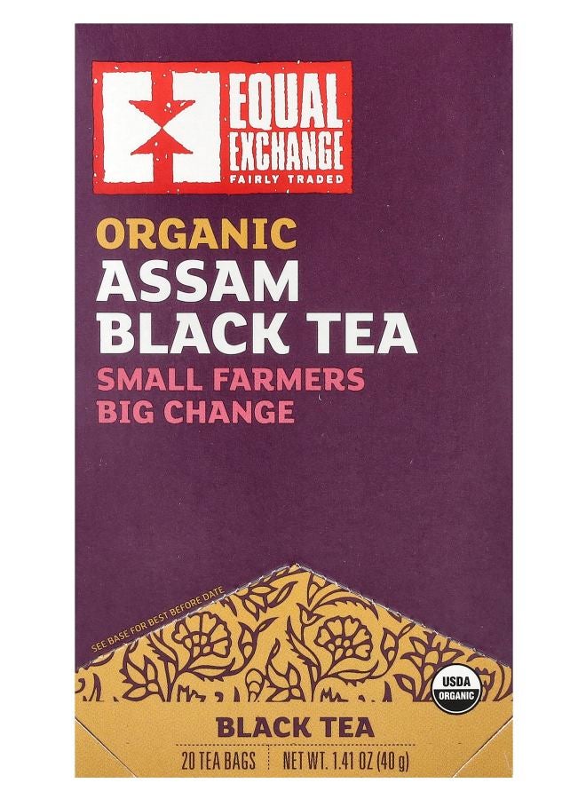 Equal Exchange Organic Assam Black Tea 20 Tea Bags 1.41 oz (40 g)