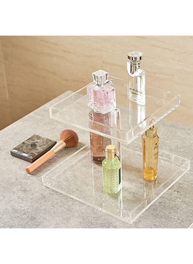 SMARTPOINTS - Perfume Organizer Display Tray Acrylic Handmade Large Vanity Trays Makeup Storage Holder Bathroom Organizer Countertop for Table Cabinet Kitchen Countertop - Image 1