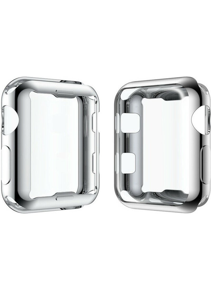 Techmaster Apple Watch 4 5 6 44 mm Silicone Cover Case Screen Protector 