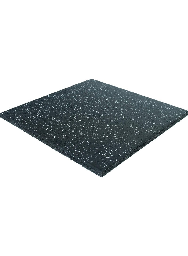 terrain TERRAFIT® Duo Square Rubber Tiles – Black with White Speckles, 50x50cm, 3cm Thick – Interlocking Gym Flooring for Home, Garage & Fitness Spaces - Image 2