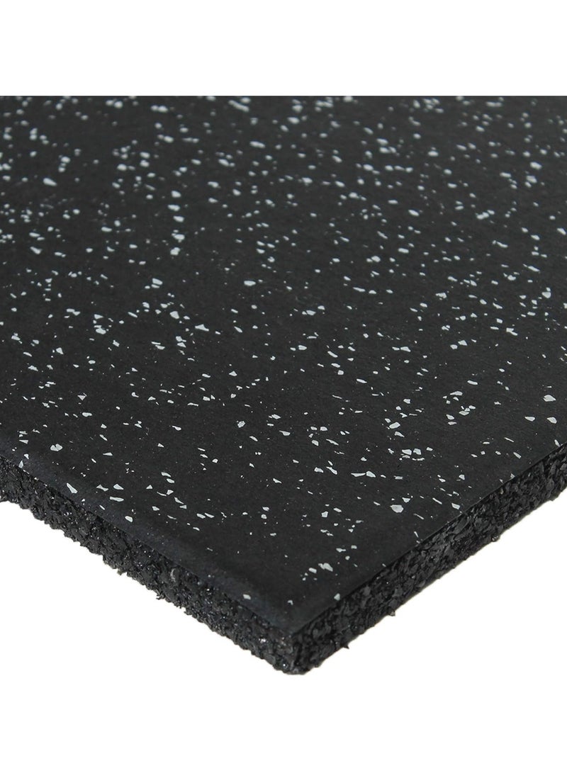 terrain TERRAFIT® Duo Square Rubber Tiles – Black with White Speckles, 50x50cm, 3cm Thick – Interlocking Gym Flooring for Home, Garage & Fitness Spaces - Image 1