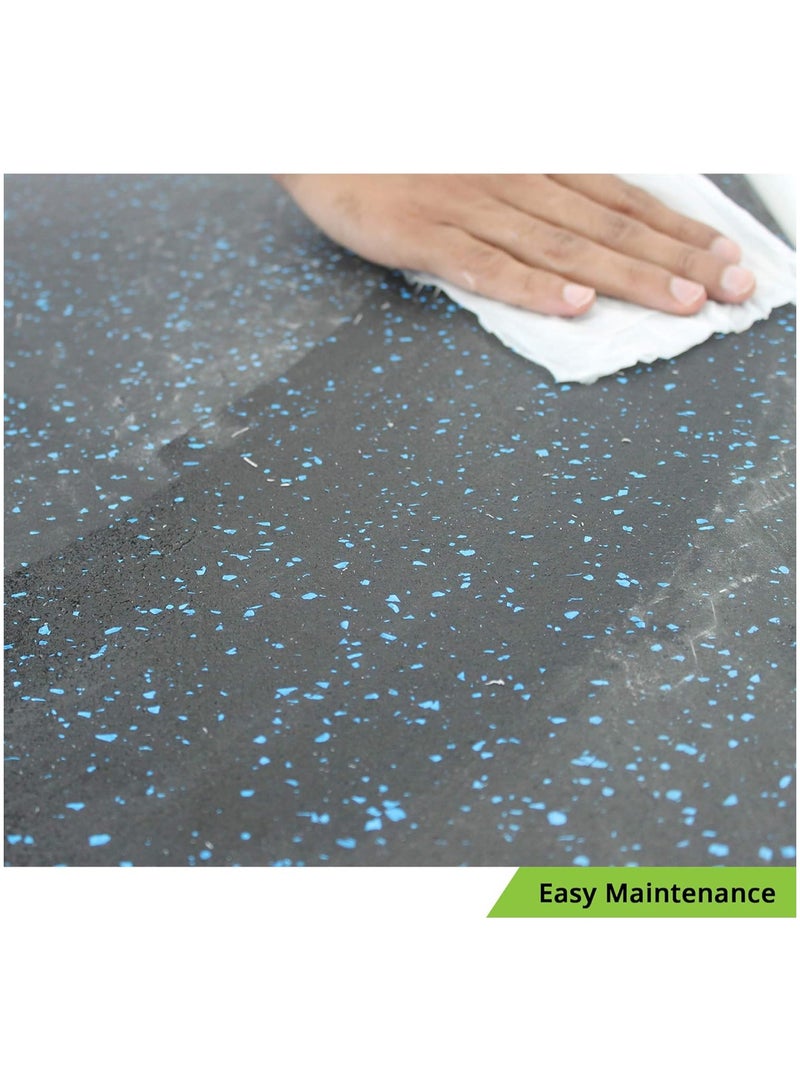 terrain TERRAFIT® Duo Square Rubber Tiles – Black with White Speckles, 50x50cm, 3cm Thick – Interlocking Gym Flooring for Home, Garage & Fitness Spaces - Image 5