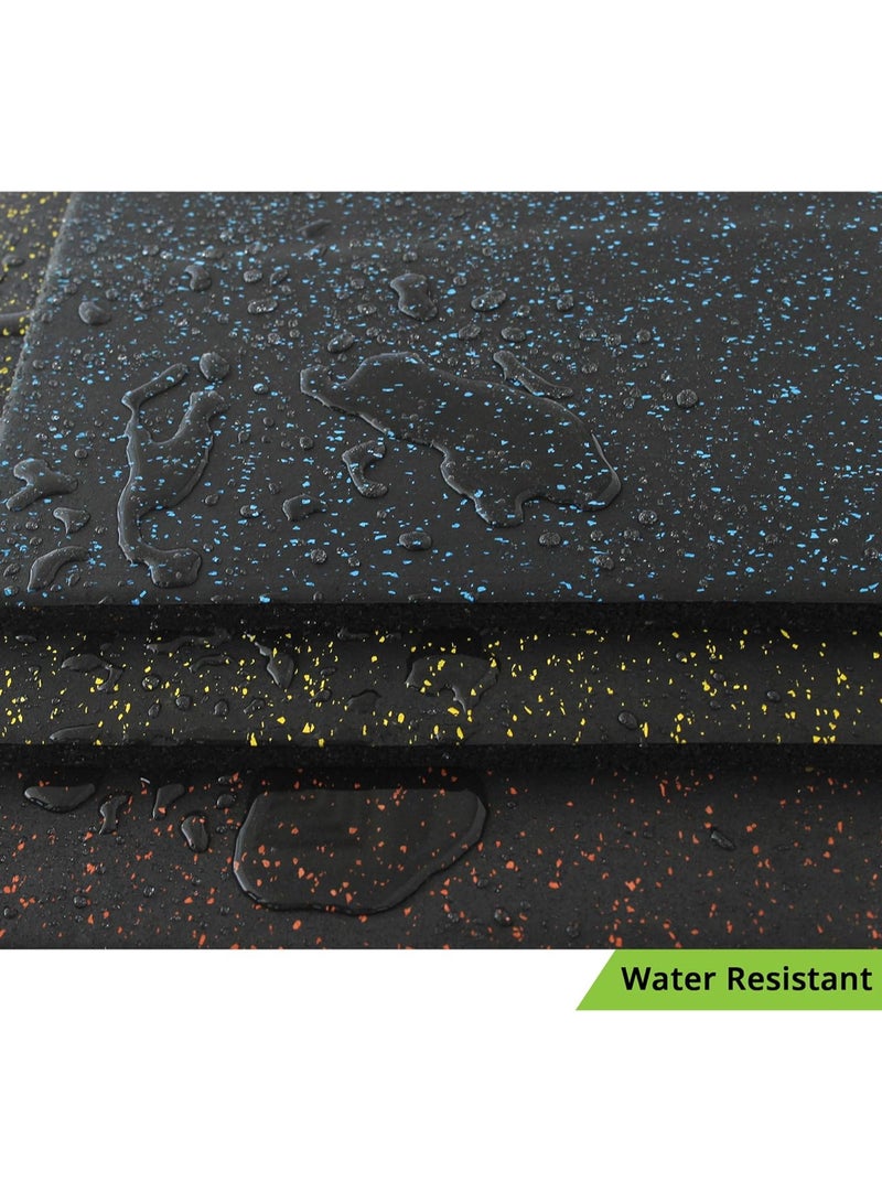 terrain TERRAFIT® Duo Square Rubber Tiles – Black with White Speckles, 50x50cm, 3cm Thick – Interlocking Gym Flooring for Home, Garage & Fitness Spaces - Image 3