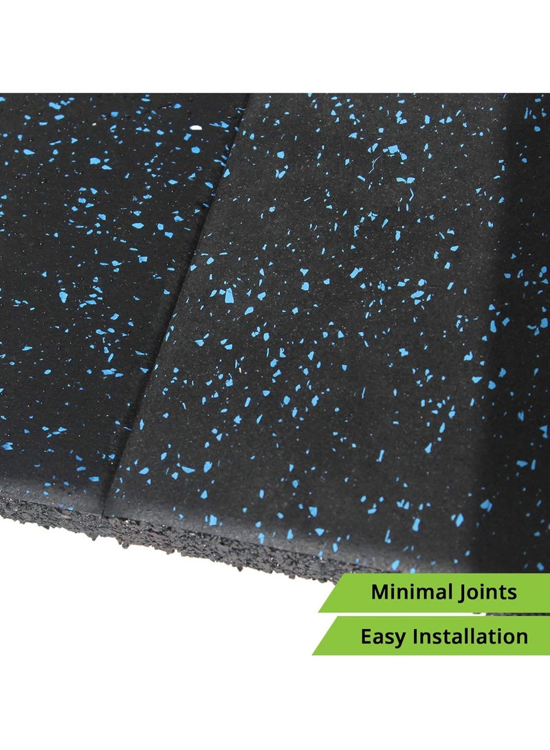 terrain TERRAFIT® Duo Square Rubber Tiles – Black with White Speckles, 50x50cm, 3cm Thick – Interlocking Gym Flooring for Home, Garage & Fitness Spaces - Image 4