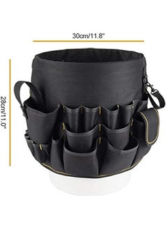 Generic Tools Bucket Tool Organizer, Bucket Tool Holder and Organizer with 56 Pockets for Bucket Organization Bucket Type Hardware Tool Bucket Bag  - Image 3