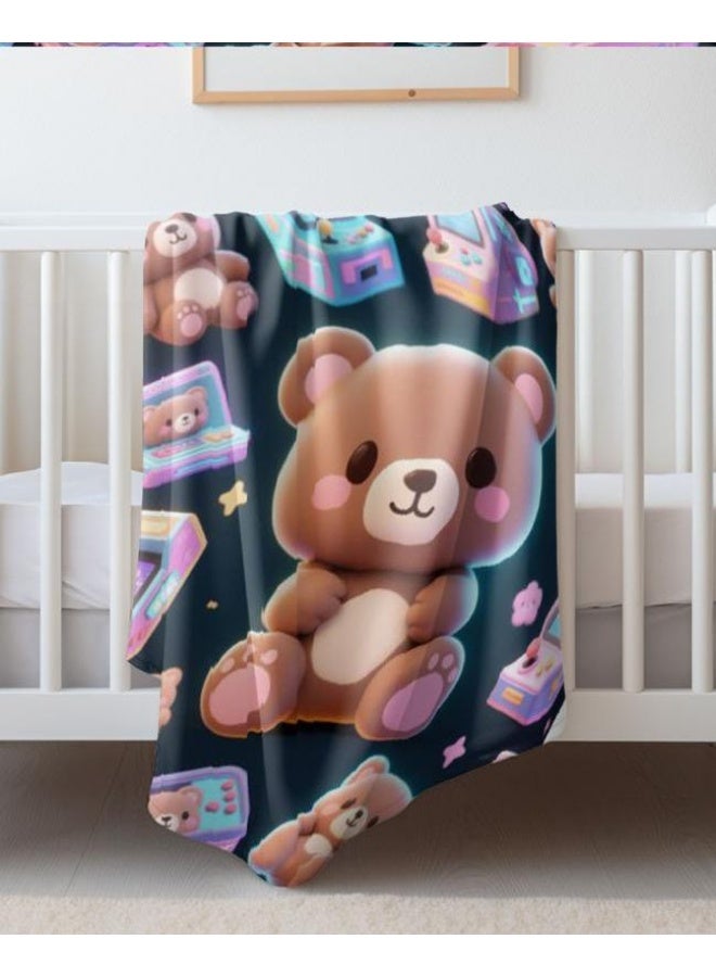 general Baby and children's cartoon flannel thin blanket (warm and comfortable, suitable for sleep, game use) 70cm*100cm - Image 1