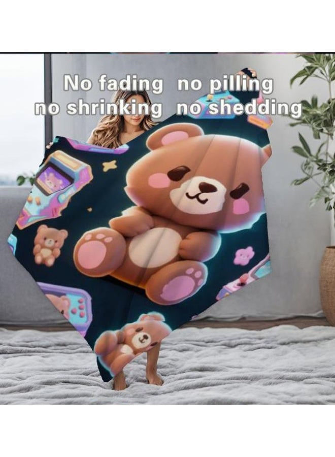 general Baby and children's cartoon flannel thin blanket (warm and comfortable, suitable for sleep, game use) 70cm*100cm - Image 3