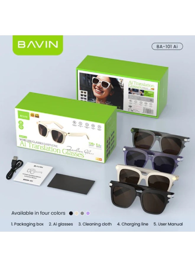 BAVIN BA101 AI Smart Sunglasses – Translate 130+ Languages in Real Time - Image 3
