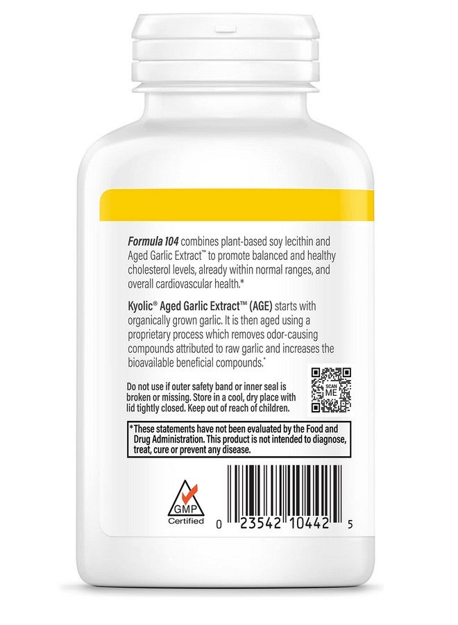 kyolic مستخلص الثوم aged Kyolic صيغة 104 لصحة الكوليسترول، 200 كبسولة (قد يختلف التعبئة) - Image 2