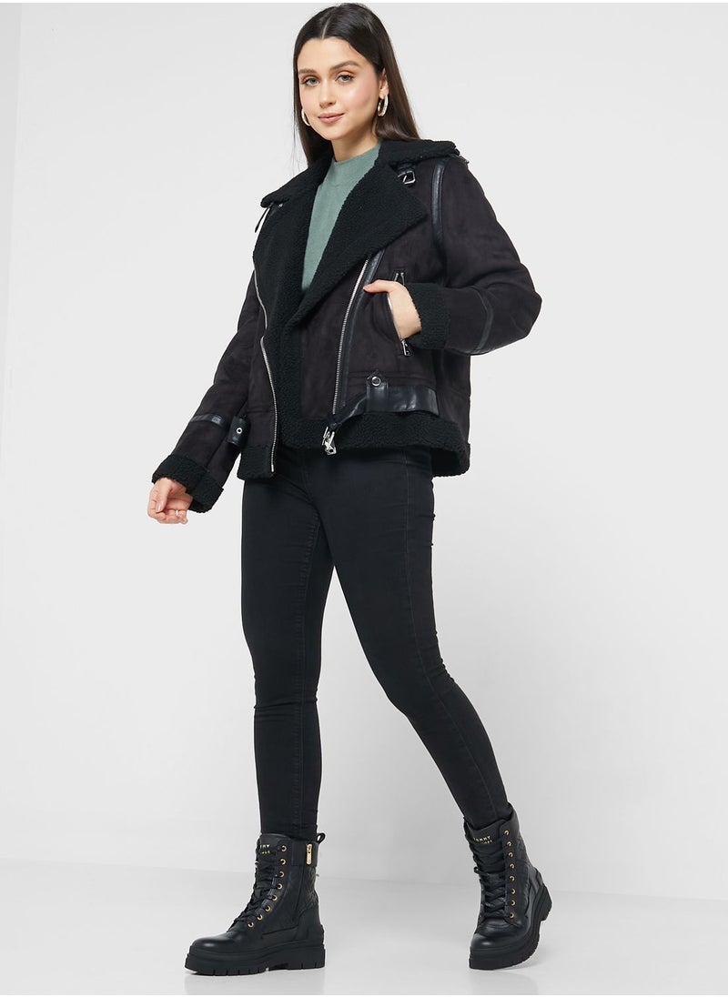VERO MODA - Pocket Detail Belted Jacket - Image 1