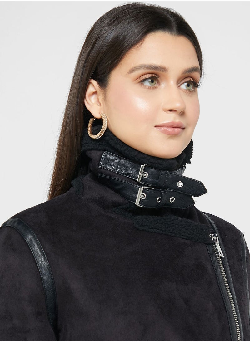 VERO MODA - Pocket Detail Belted Jacket - Image 1